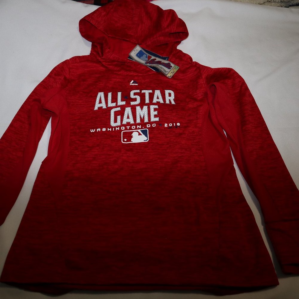 2018 All Star Baseball Game , Womens Hoodie in Red Digital Camo Print MLB